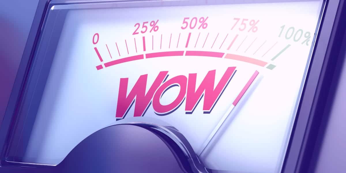 cadran mesurant la satisfaction client avec WoW